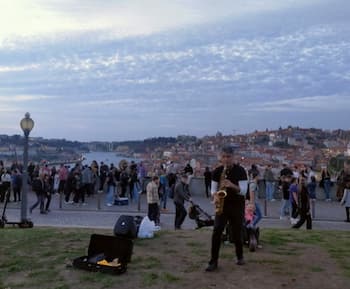 jardim do morro oporto atardecer